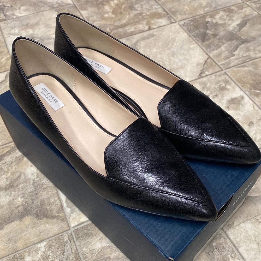 Black Cole Haan Dellora Skimmer Loafer Flats